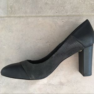 Tahari Leather and Suede Pumps